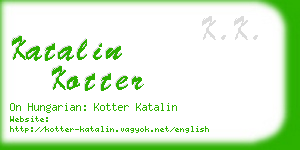 katalin kotter business card